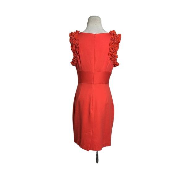 Trina Turk Orange Mina Ruffle Mini Dress Size Small - Picture 6 of 14